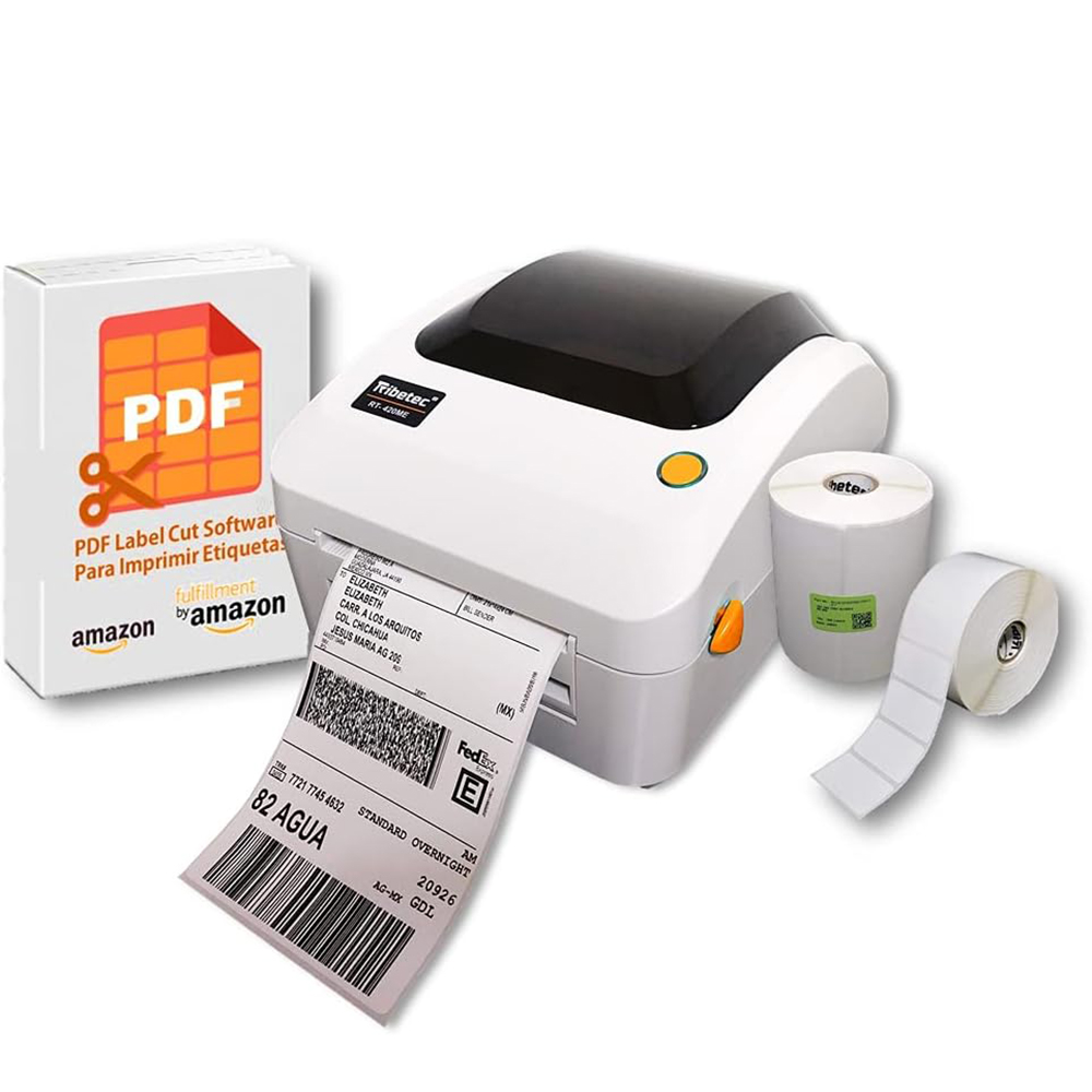 RIBETEC IMPRESORA TÉRMICA DIRECTA DE ETIQUETAS, ENTRADA USB, ETHERNET, DE 1” HASTA 3” DE ANCHO